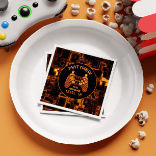 Serviette En Papier Manette de jeu néon pour enfants fêtant leur anniv