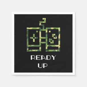 Serviette En Papier Manette de jeu vidéo camouflage Prêt à jouer