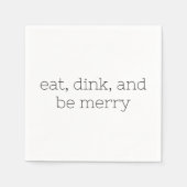 Serviette En Papier Mange, Dink et Be Joyeux Pickleball (Devant)