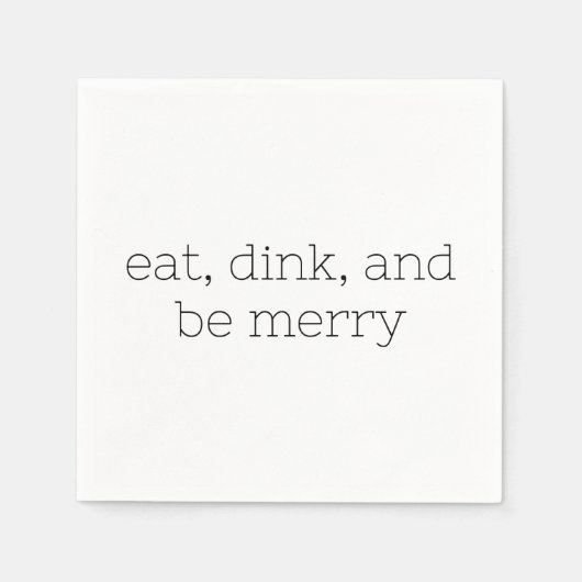 Serviette En Papier Mange, Dink et Be Joyeux Pickleball (Devant)