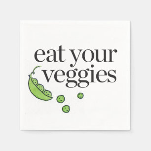 Serviette En Papier Mange tes Légumes