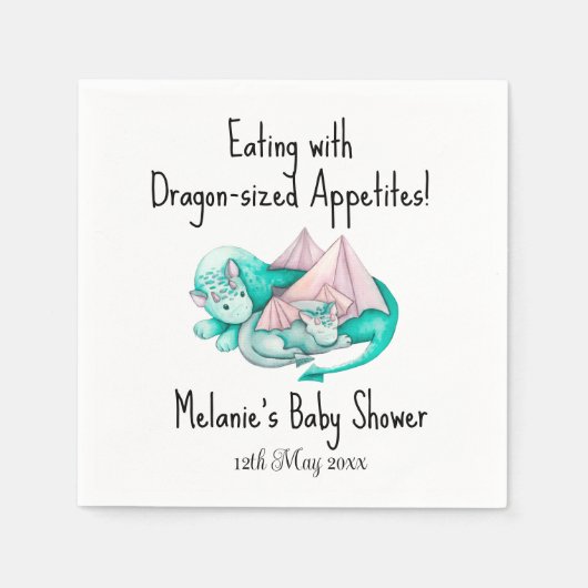 Serviette En Papier Manger avec des appétits de taille Dragon ! (Devant)