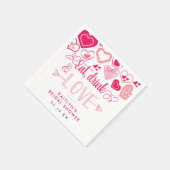 Serviette En Papier "Manger, Boire & Aimer" Brunch de Mariage de la Sa (Coin)