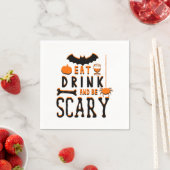 Serviette En Papier manger boire et être effrayant halloween (En situation)
