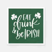 Manger Boire Être Irlandais Texte Design Fête