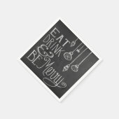 Serviette En Papier Manger Boire Joyeux Chalkboard Noël Napkins (Coin)