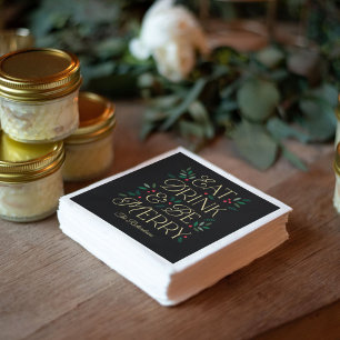 Serviette En Papier Manger Boire Soyez Joyeux Naples de Noël