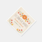 Serviette En Papier Manger Boire Soyez Marié Citrouille Mariage de aut (Coin)