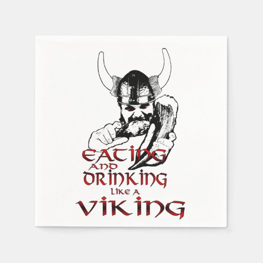 Serviette En Papier Manger Comme Une Serviette Viking (Devant)