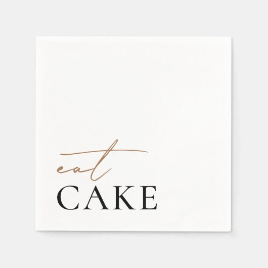 Serviette En Papier Manger Gâteau moderne Mariage blanc (Devant)