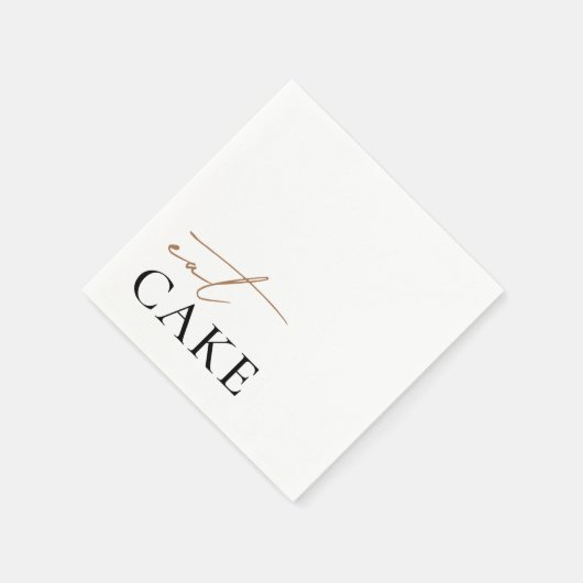 Serviette En Papier Manger Gâteau moderne Mariage blanc (Coin)