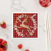 Serviette En Papier Mangez Boire Berry Red Christmas Deer Buffalo (En situation)