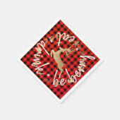Serviette En Papier Mangez Boire Berry Red Christmas Deer Buffalo (Coin)