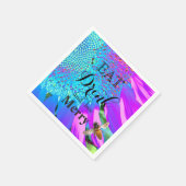 Serviette En Papier Mangez Boire et abeille Joyeux (Coin)