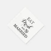 Serviette En Papier Mangez Boire et abeille Marié (Coin)