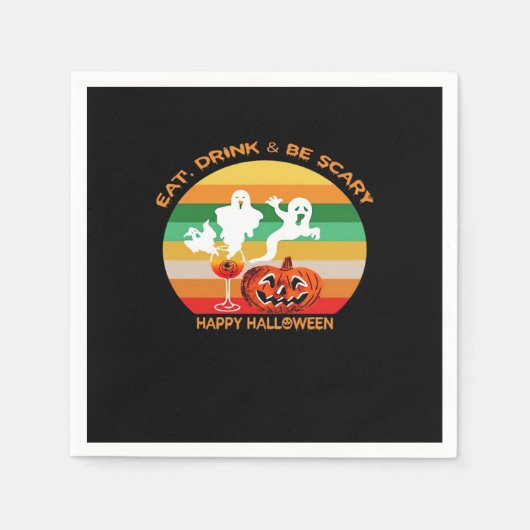 Serviette En Papier Mangez Boire Et Faites Peur (Devant)