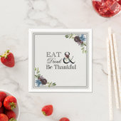 Serviette En Papier Mangez Boire et Soyez Gentil Fête de Thanksgiving (En situation)