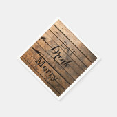 Serviette En Papier Mangez Boire et soyez Joyeux (Coin)