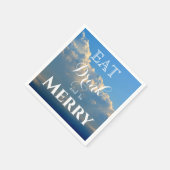 Serviette En Papier Mangez Boire et soyez Joyeux (Coin)