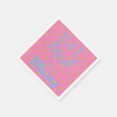 Serviette En Papier Mangez Boire et soyez Joyeux | motif à points polk (Coin)