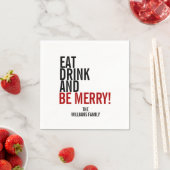 Serviette En Papier Mangez Boire et Soyez Joyeux Papier de Vacances Na (En situation)