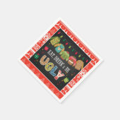 Serviette En Papier Mangez Boire et Soyez moche Noël Sweat Party (Coin)