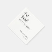 Serviette En Papier Mangez Boire Nous Avons Marié Mariage Personnalisé (Coin)