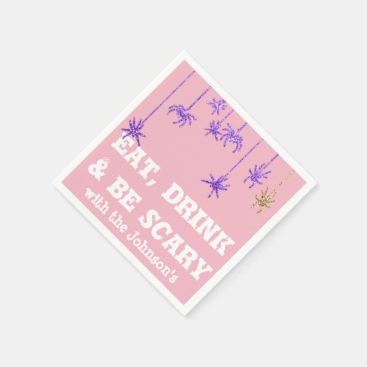 Serviette En Papier Mangez Boire Soyez Effrayant Araignée Halloween ro (Coin)