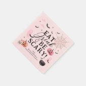 Serviette En Papier Mangez Boire & Soyez Effrayant Citrouille Hallowee (Coin)