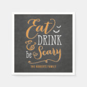 Serviette En Papier Mangez Boire Soyez Effrayant Halloween Party Napki (Devant)