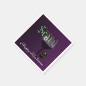 Serviette En Papier Mangez Boire Soyez Effrayant Halloween Purple Part (Coin)