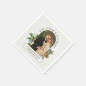 Serviette En Papier Mangez Boire & Soyez Joyeux Lozenge Forme Photo No (Coin)
