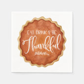 Serviette En Papier Mangez Boire & Soyez Remercié Citrouille tarte Tha (Devant)