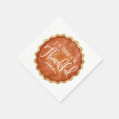 Serviette En Papier Mangez Boire & Soyez Remercié Citrouille tarte Tha (Coin)