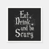 Serviette En Papier Mangez, buvez et ayez peur Halloween Funny Spider  (Devant)