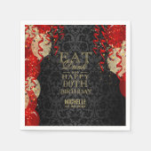 Serviette En Papier Mangez, buvez et joyeux 00e anniversaire - Ballons (Devant)