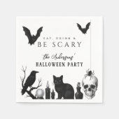 Serviette En Papier Mangez, buvez et soyez effrayant Gothique Hallowee (Devant)