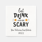 Serviette En Papier Mangez, buvez et soyez effrayant Halloween (Devant)