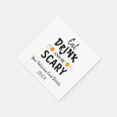 Serviette En Papier Mangez, buvez et soyez effrayant Halloween (Coin)