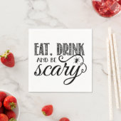 Serviette En Papier Mangez, buvez et soyez effrayant Halloween Party (En situation)