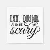 Serviette En Papier Mangez, buvez et soyez effrayant Halloween Party (Devant)