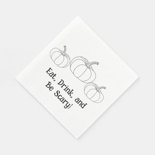 Serviette En Papier Mangez, buvez et soyez effrayants ! Citrouille Hal (Coin)