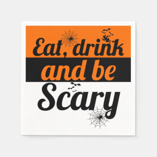 Serviette En Papier Mangez, buvez et soyez effrayants fête d'Halloween