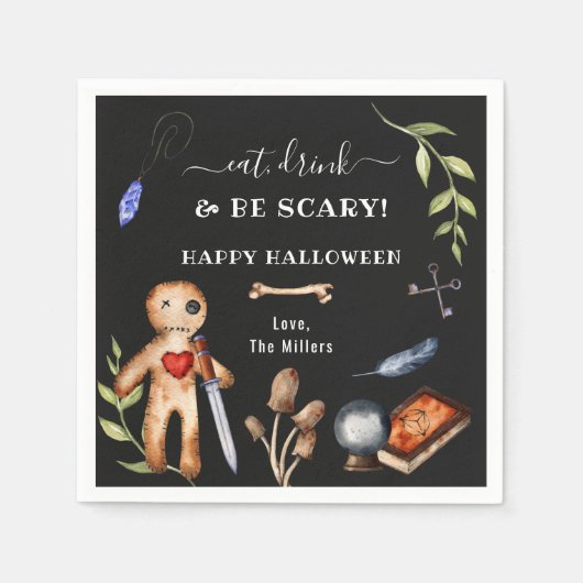 Serviette En Papier Mangez, buvez et soyez effrayants | Halloween de p (Devant)