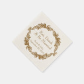Serviette En Papier Mangez, buvez et soyez marié Serviettes de mariage (Coin)