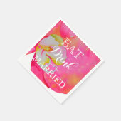 Serviette En Papier Mangez Buvez et soyez mariés (Coin)