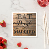 Serviette En Papier Mangez Buvez et soyez mariés (En situation)