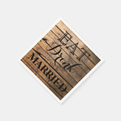 Serviette En Papier Mangez Buvez et soyez mariés (Coin)