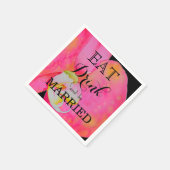 Serviette En Papier Mangez Buvez et soyez mariés (Coin)