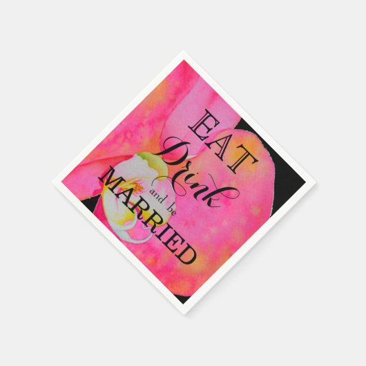 Serviette En Papier Mangez Buvez et soyez mariés (Coin)